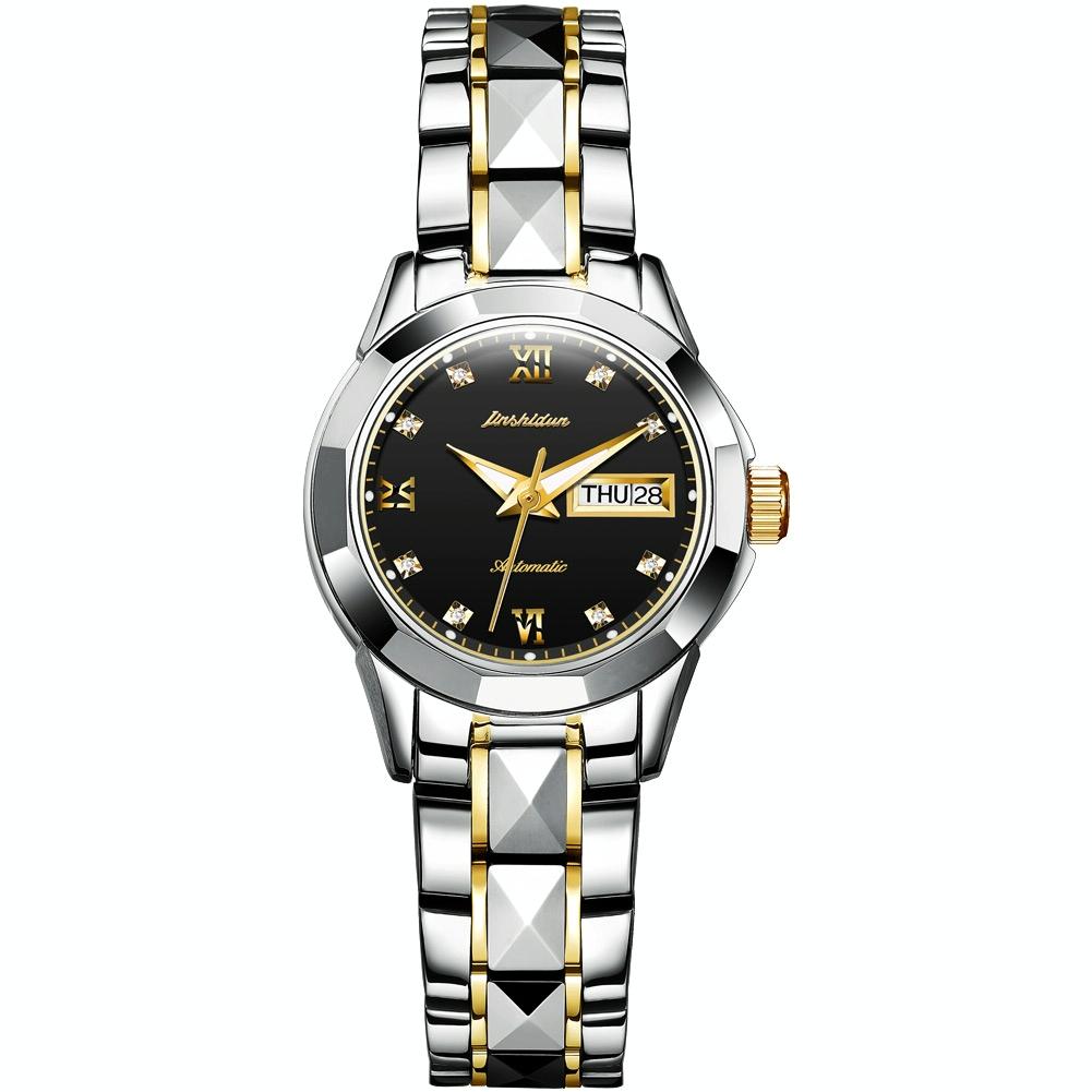 Stylish Waterproof Luminous Women Automatic Watch - 8813 - Silver White 9