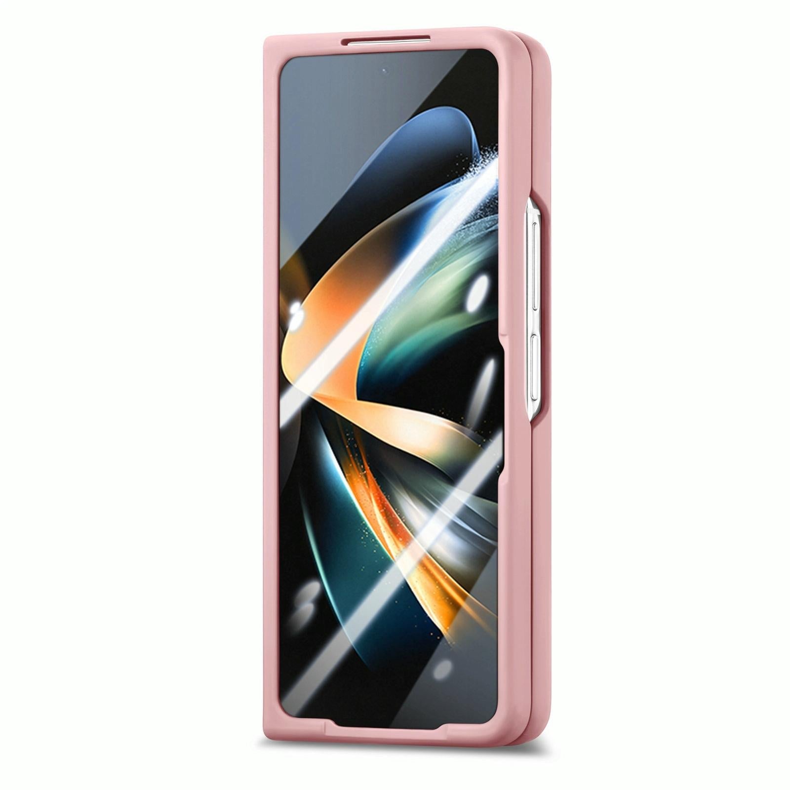 For Samsung Galaxy Z Fold4 5G Vintage Leather Fold Case - Blue 12