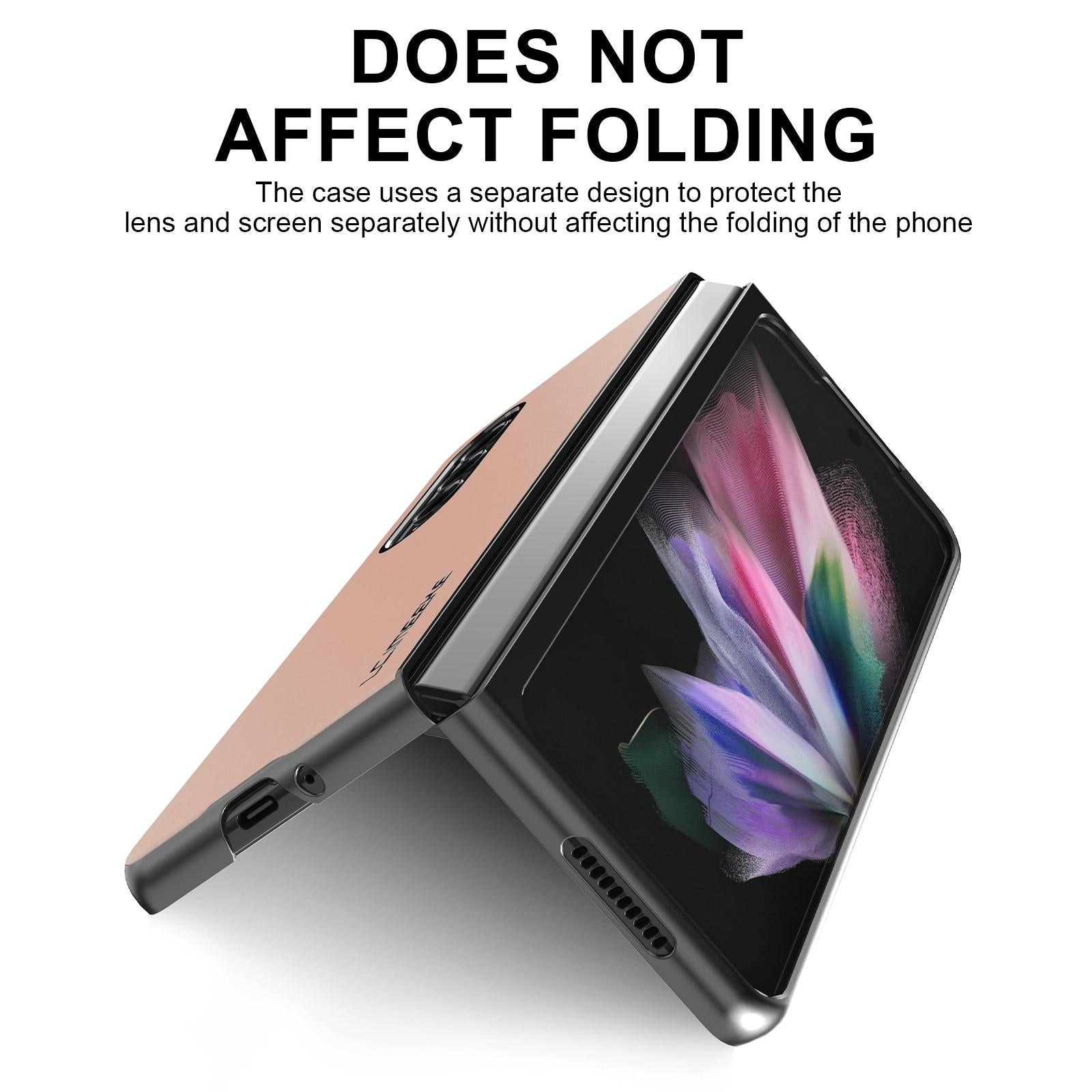For Samsung Galaxy Z Fold4 5G Leather Shockproof Case - Blue 4