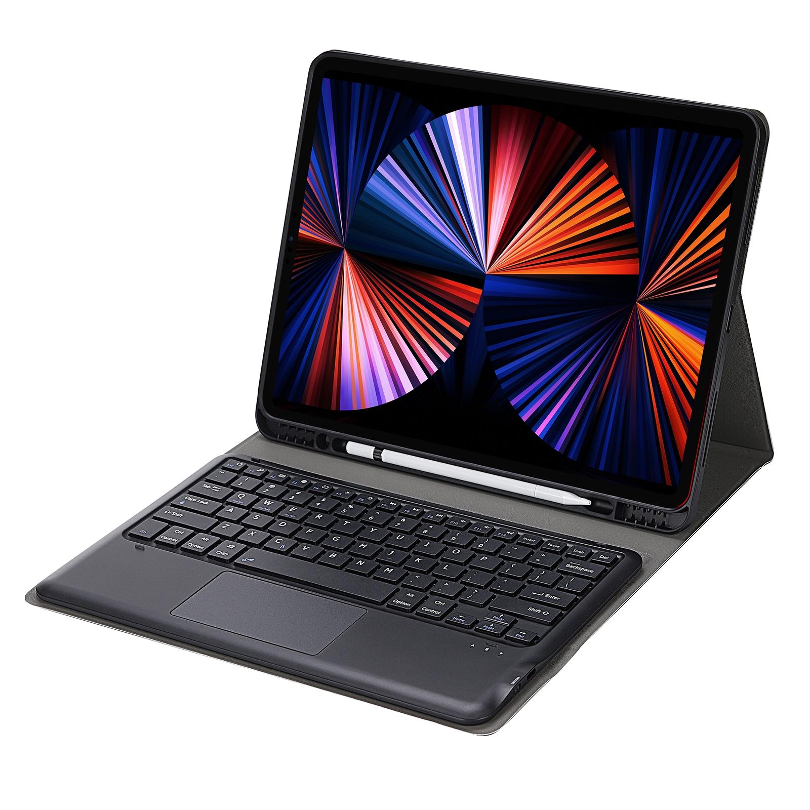 Detachable Bluetooth Keyboard Tablet Case For Ipad Pro 12.9 - Ultra-Thin With Touchpad Pen Slot & Holder - Dark Blue 12