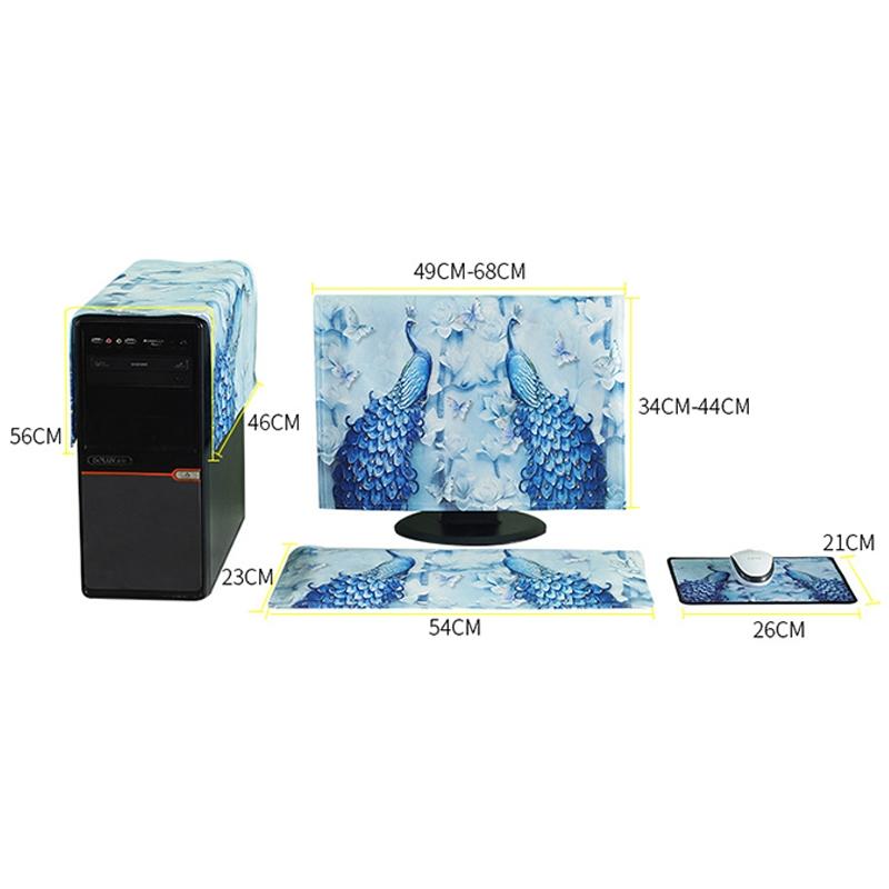 Universal 3-in-1 Desktop Pc Dust Cover - Fits 23-24 Inch Screens - Butterfly 3