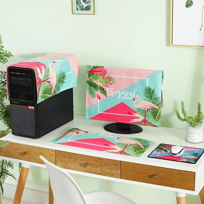 Universal 3-in-1 Desktop Pc Dust Cover - Fits 23-24 Inch Screens - Butterfly 11