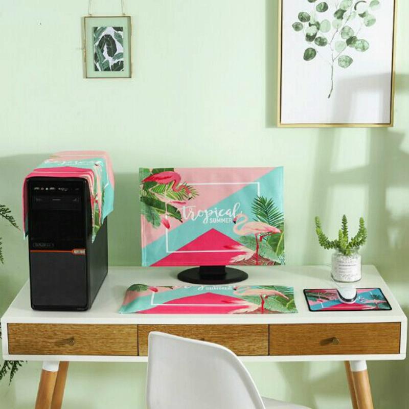 Universal 3-in-1 Desktop Pc Dust Cover - Fits 23-24 Inch Screens - Butterfly 12