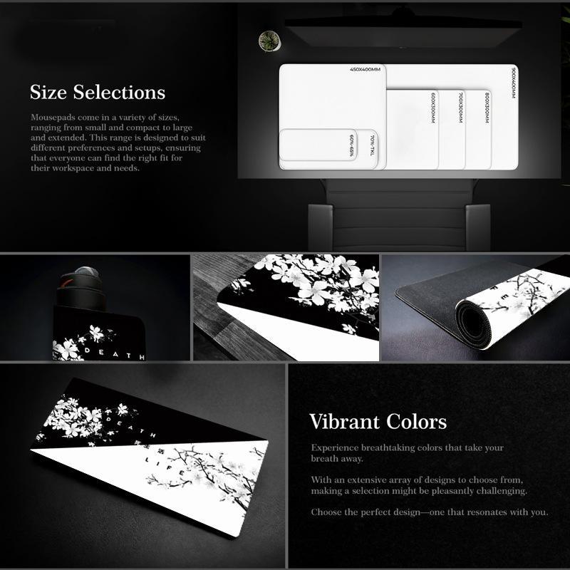 Cherry Blossom Ink Painting Mouse Pad Non Slip - Pattern 9 - 300X800X2Mm 4