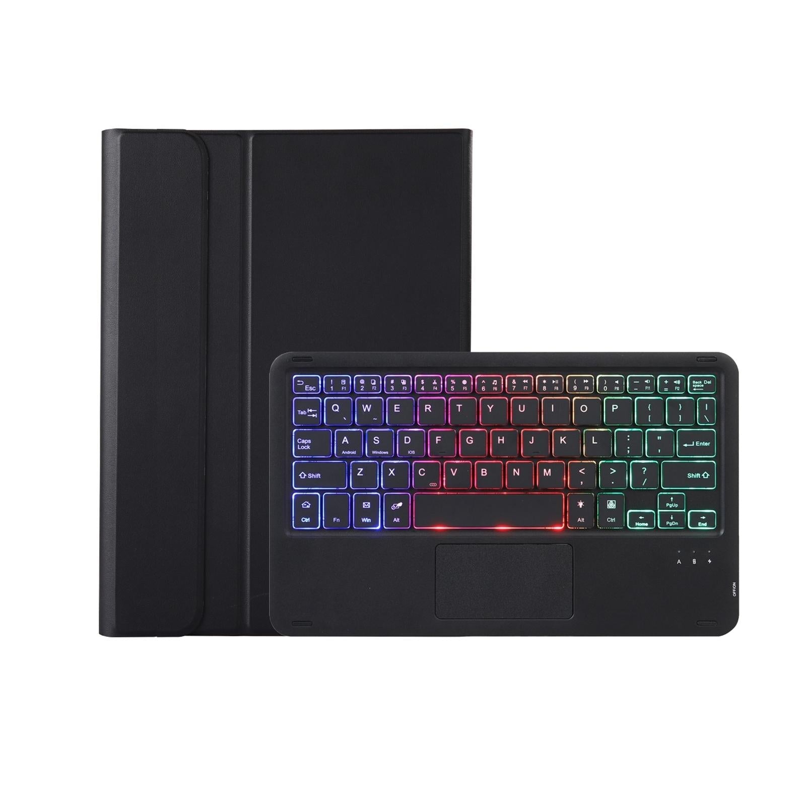 Bluetooth Keyboard Leather Case For Ipad Air / Pro 11 - Touch Pad Backlight Pen Slot - Blue 3