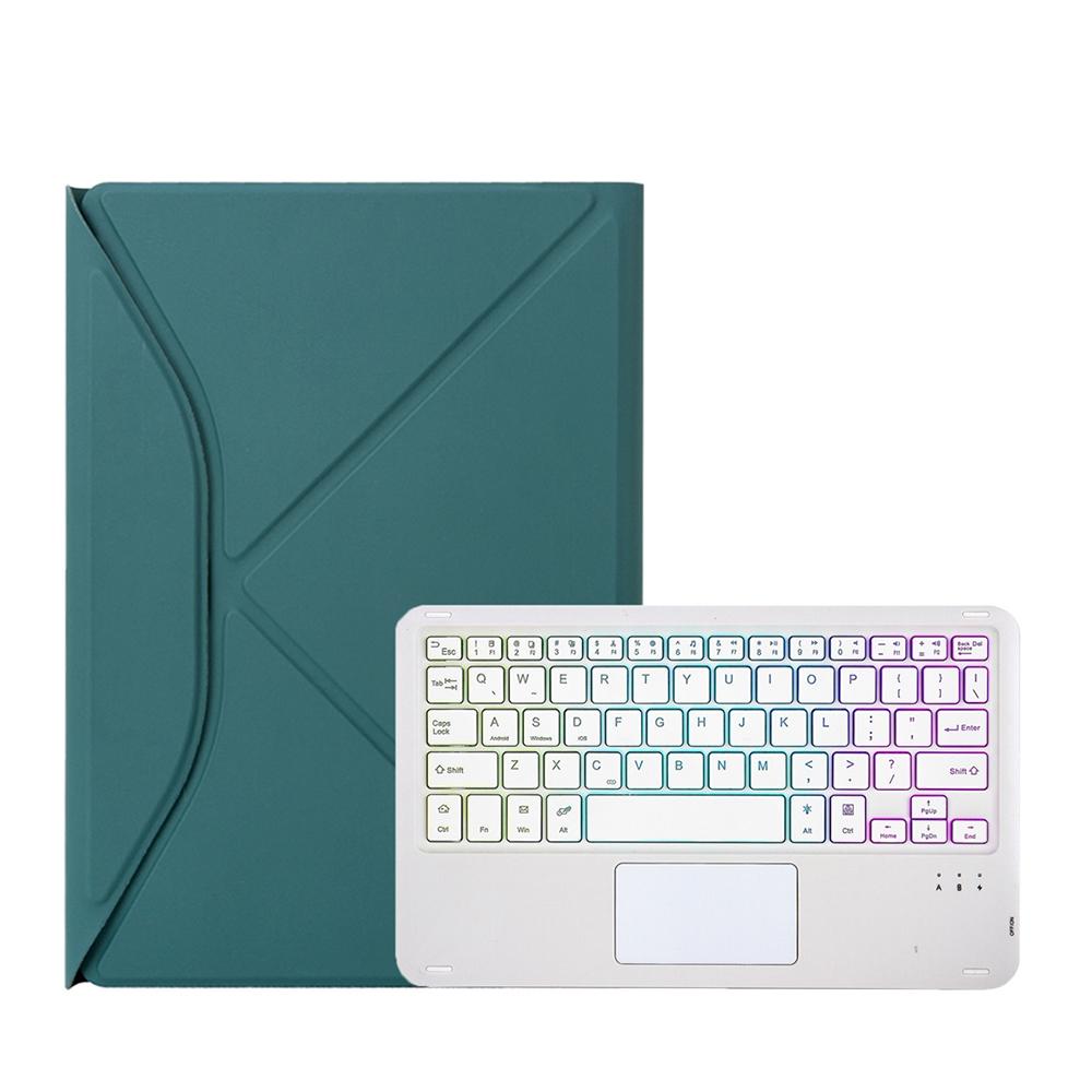 Bluetooth Keyboard Leather Case For Ipad 10.2 - Touchpad Backlight Pen Slot - 2021 / 2020 / 2019 - Sky Blue 11