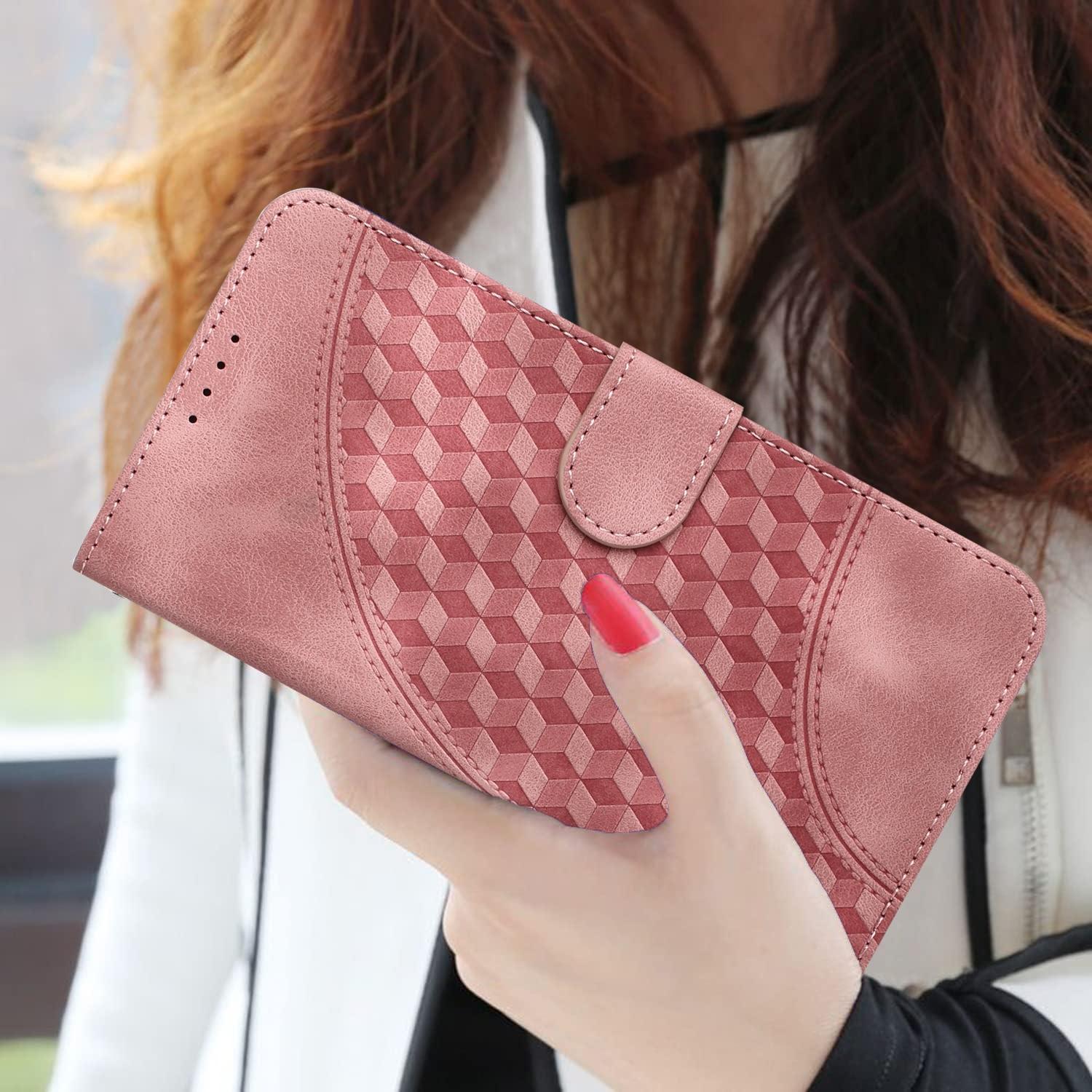 For Samsung Galaxy Z Fold4 5G Embossed Elephant Head Phone Case With Lanyard - Rose Red 8