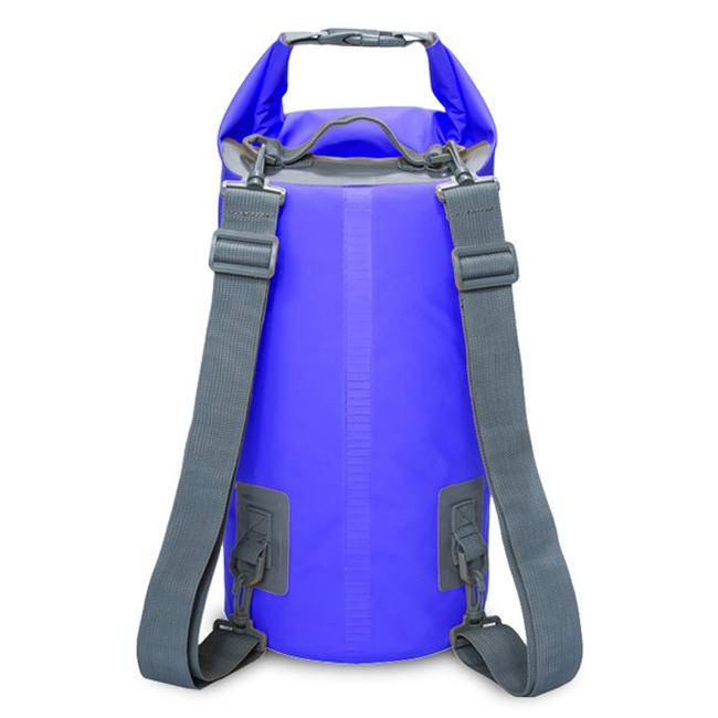 Waterproof Dual Shoulder Strap Dry Bag 50L Capacity - Dark Blue