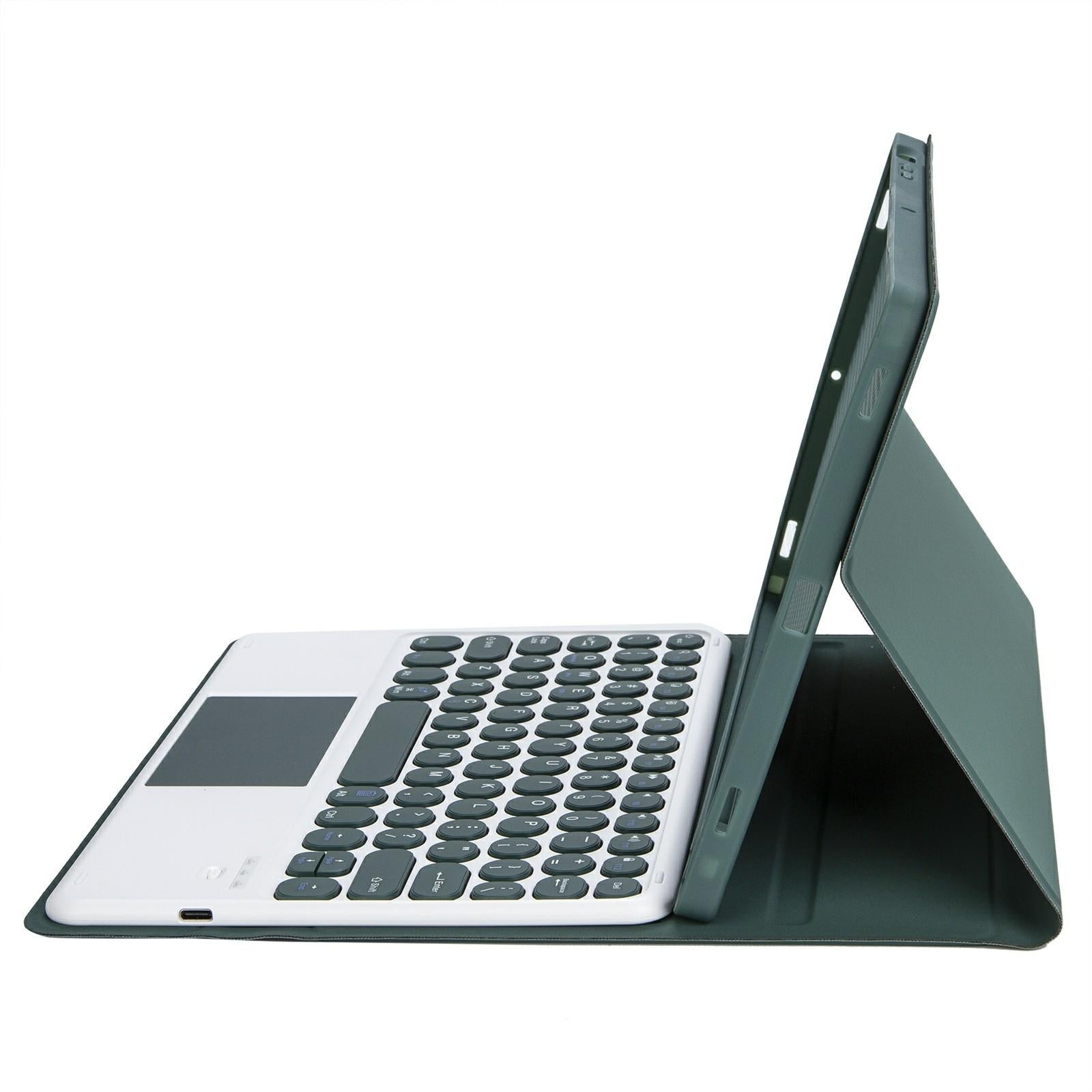 2022 Ipad 10.9 Lambskin Bluetooth Keyboard Case With Pen Slot - Dark Blue 6