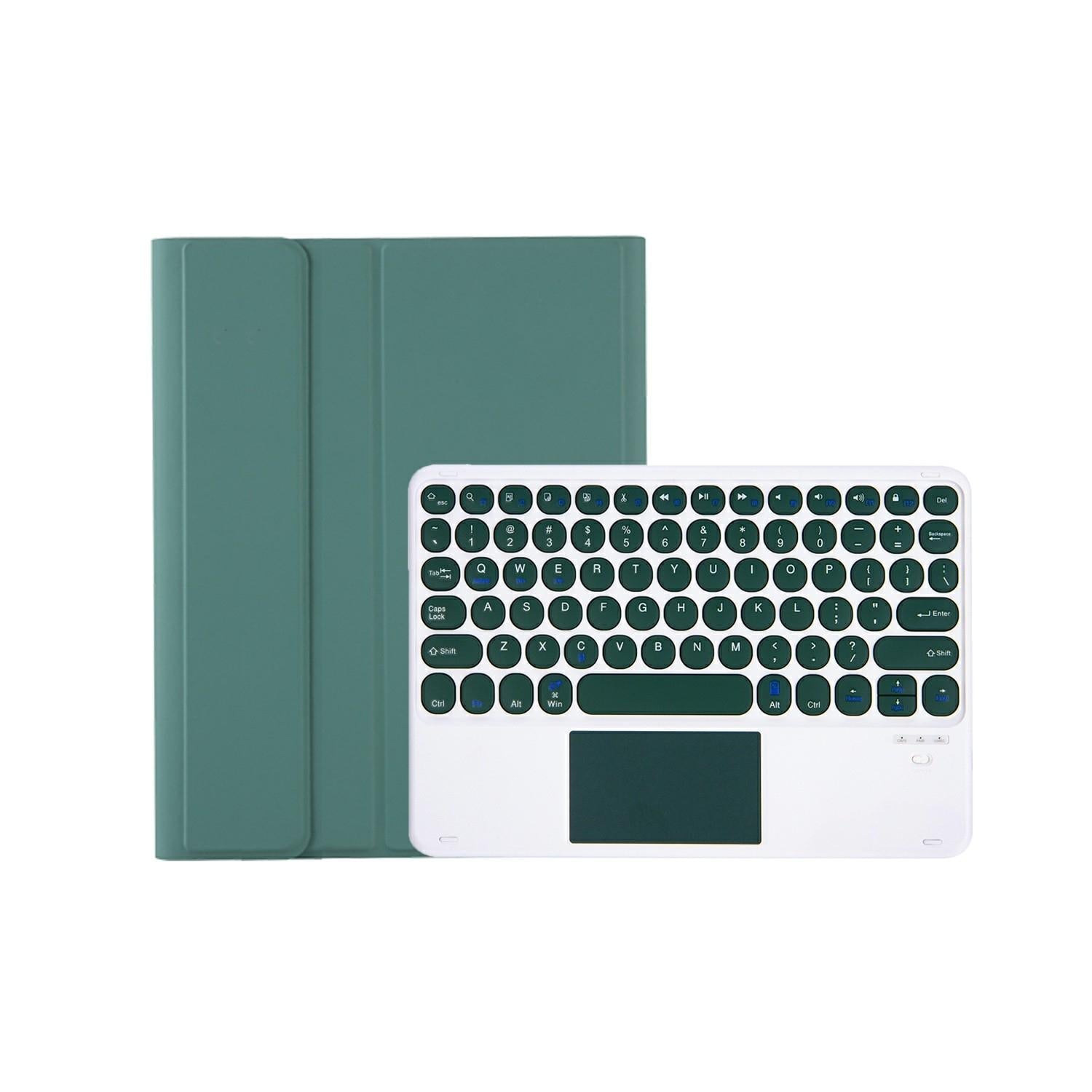 2022 Ipad 10.9 Lambskin Bluetooth Keyboard Case With Pen Slot - Dark Blue 7