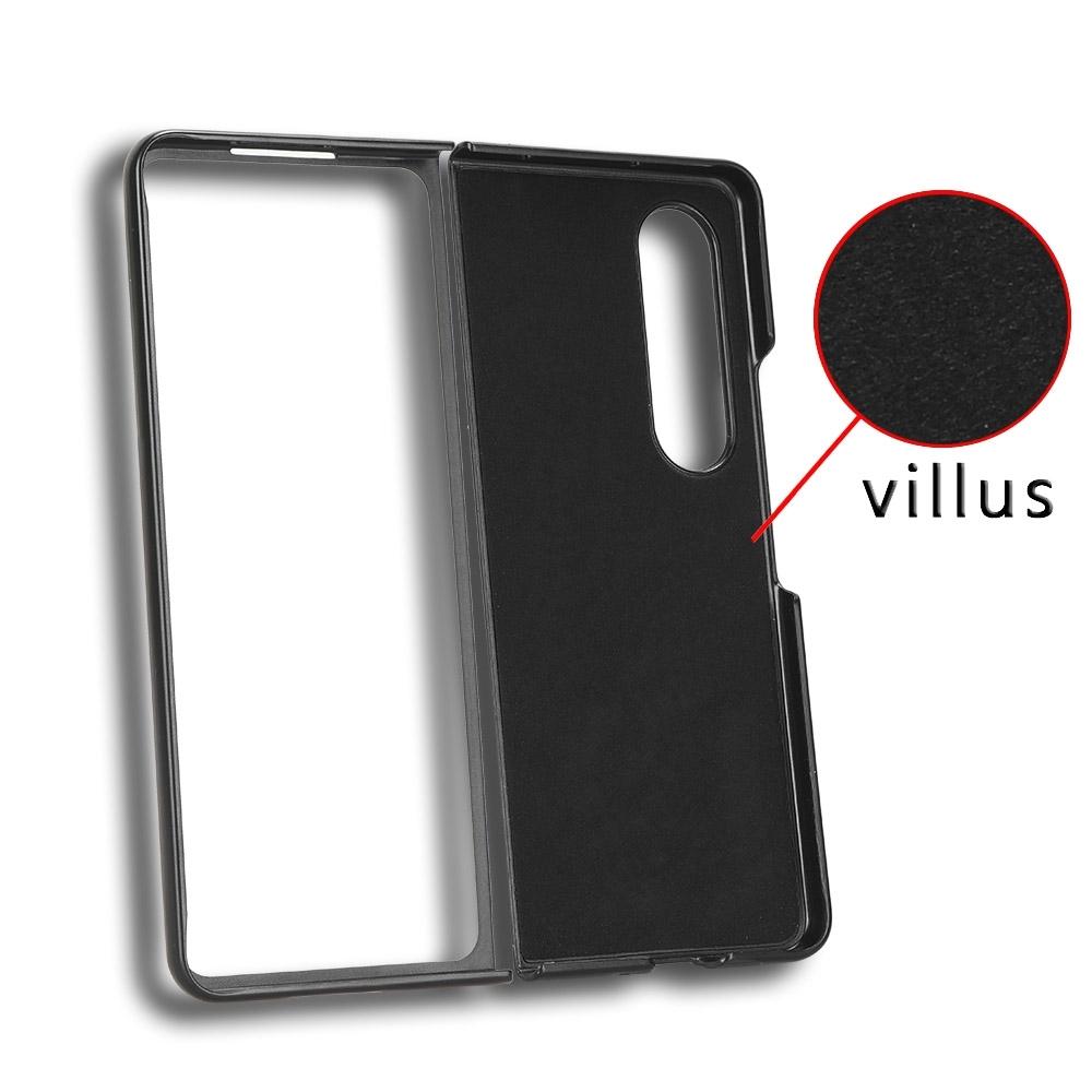 For Samsung Galaxy z Fold4 5G Leather Wristband Phone Case - Back Cover - Green 10