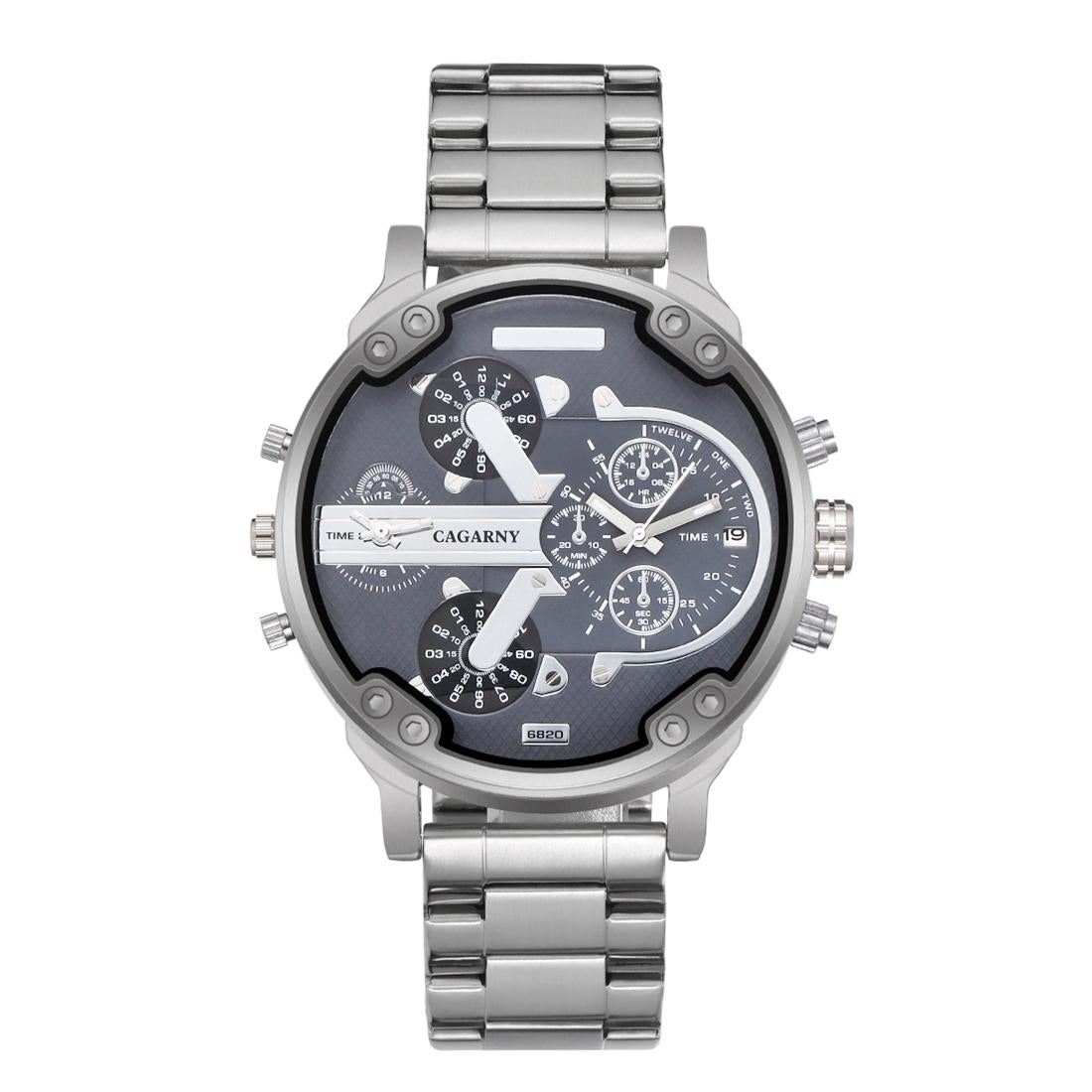 Large Dial Dual Time Zone Business Watch - Fashionable Quartz - Wa0024D