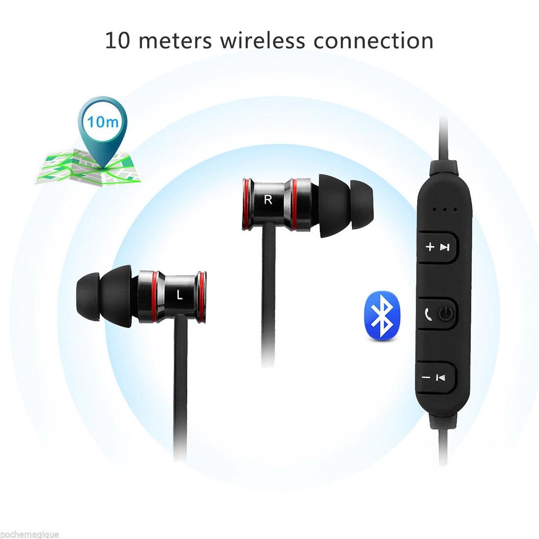 Waterproof Magnetic Sport Earbuds with Mic - Wireless Bluetooth V4.1 - Ip7G9654D 4