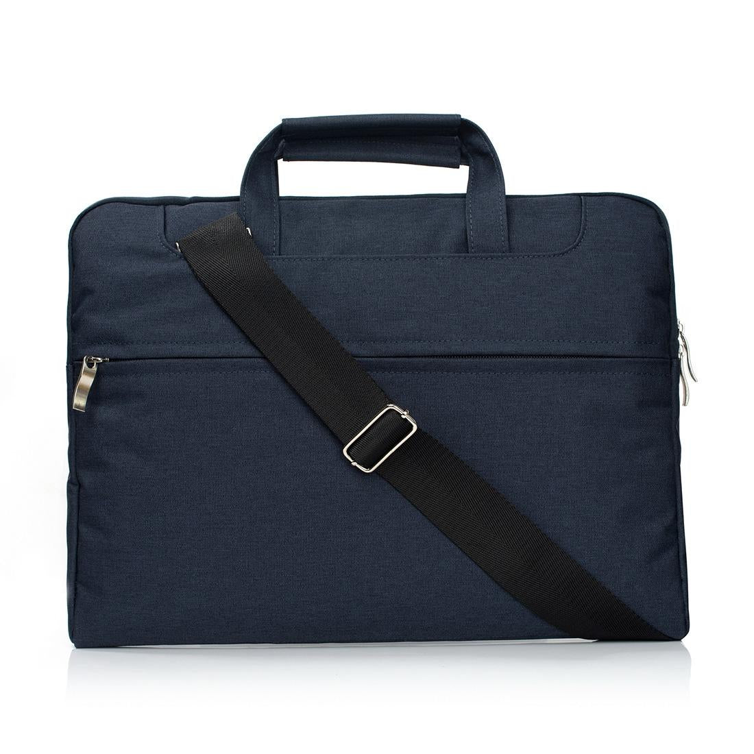 15.4 Inch Laptop Bag - Portable one Shoulder Zipper for Macbook Samsung Sony Dell Alienware Chuwi Asus Hp - Dark Blue