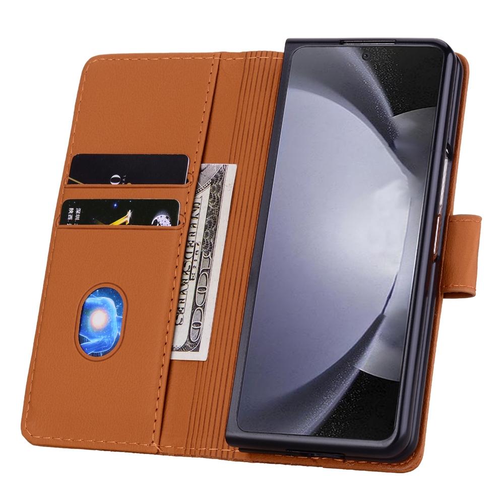 For Samsung Galaxy Z Fold4 5G Leather Phone Case With Diamond Buckle And Lanyard - Royal Blue 5