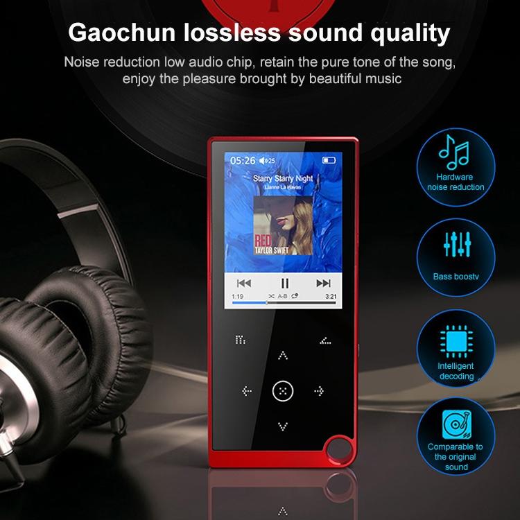 2.4 Inch Touch Mp4 / Mp3 Player 16Gb Memory Bluetooth E Book Alarm Timer - Silver Grey 6