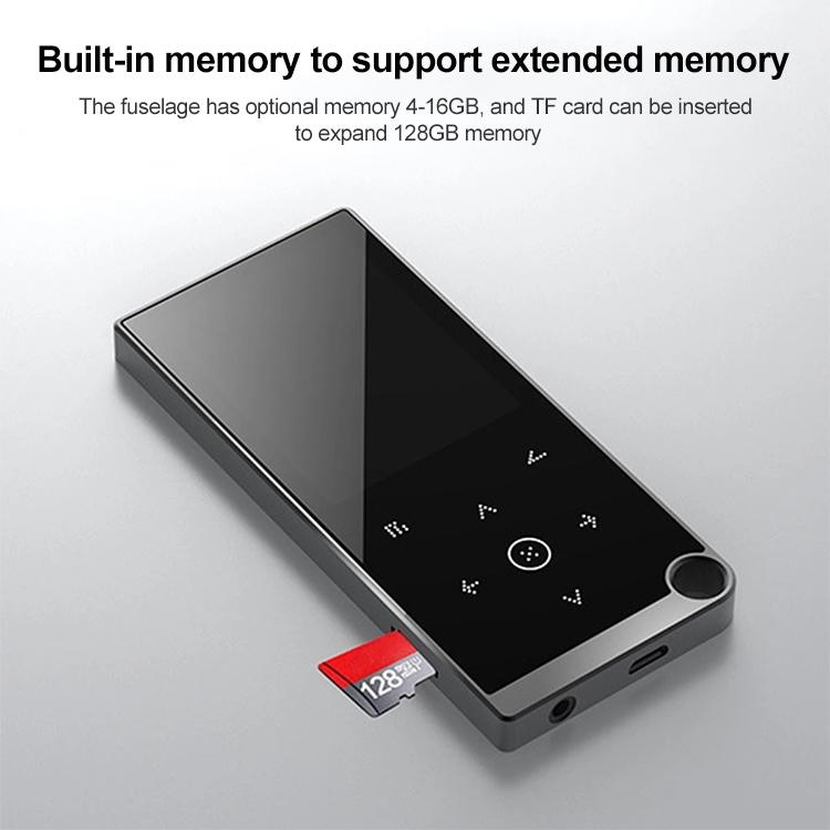 2.4 Inch Touch Mp4 / Mp3 Player 16Gb Memory Bluetooth E Book Alarm Timer - Silver Grey 12