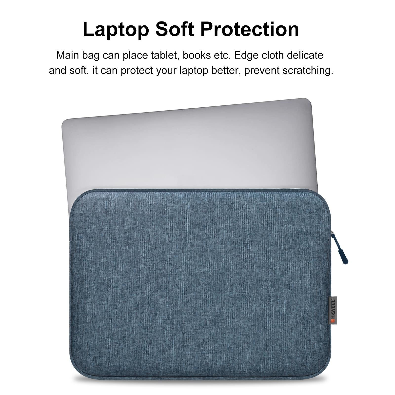 15-16.7 Inch Laptop Briefcase Bag with Zipper for 16 Inch Sleeve - Dark Blue 13