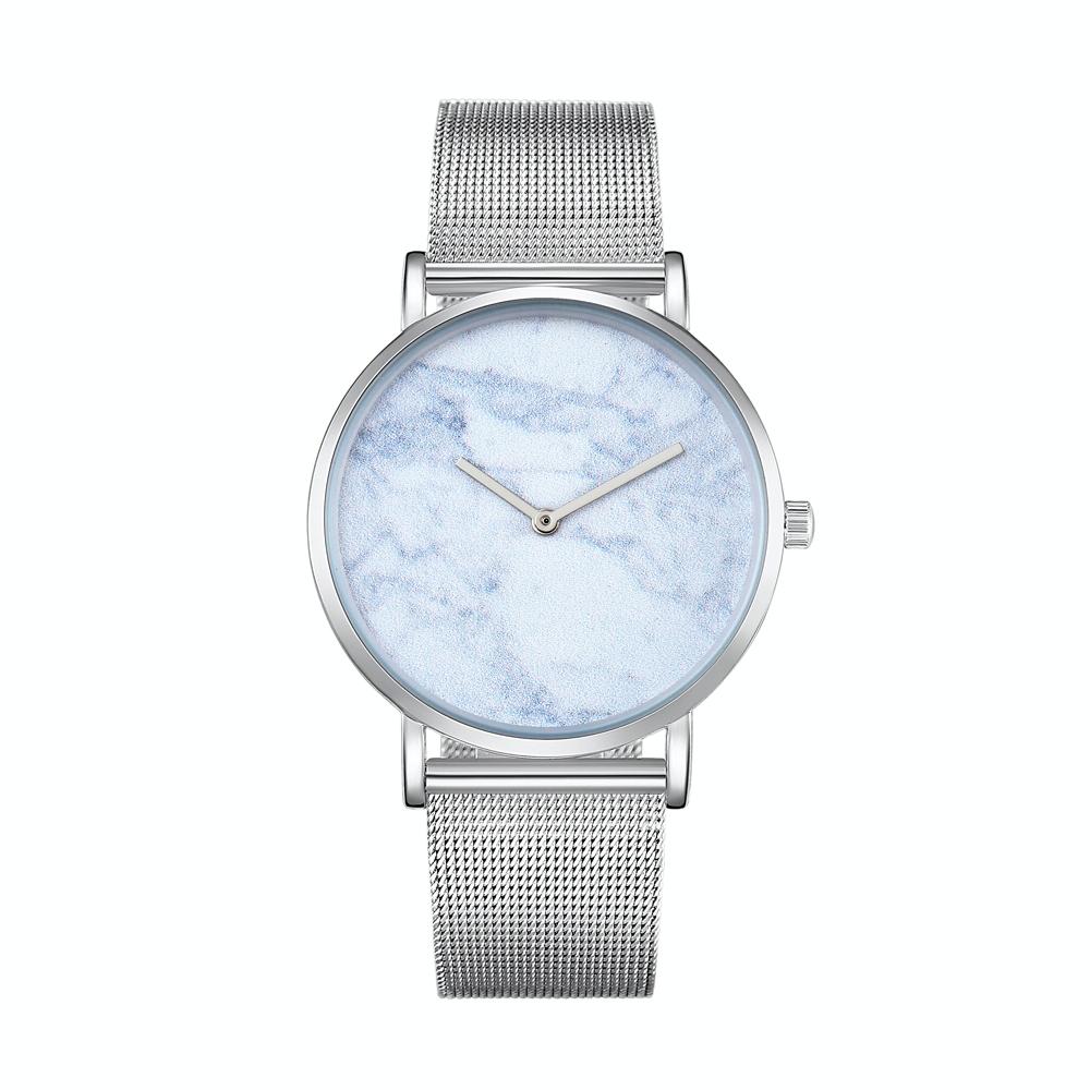 Stylish Men Quartz Watch with Stainless Steel Band - Round Dial Silver Alloy Case - Wa0736D 3