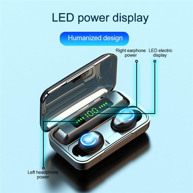 Wireless Noise-cancelling Earbuds with Charging Case - Dark Blue 4