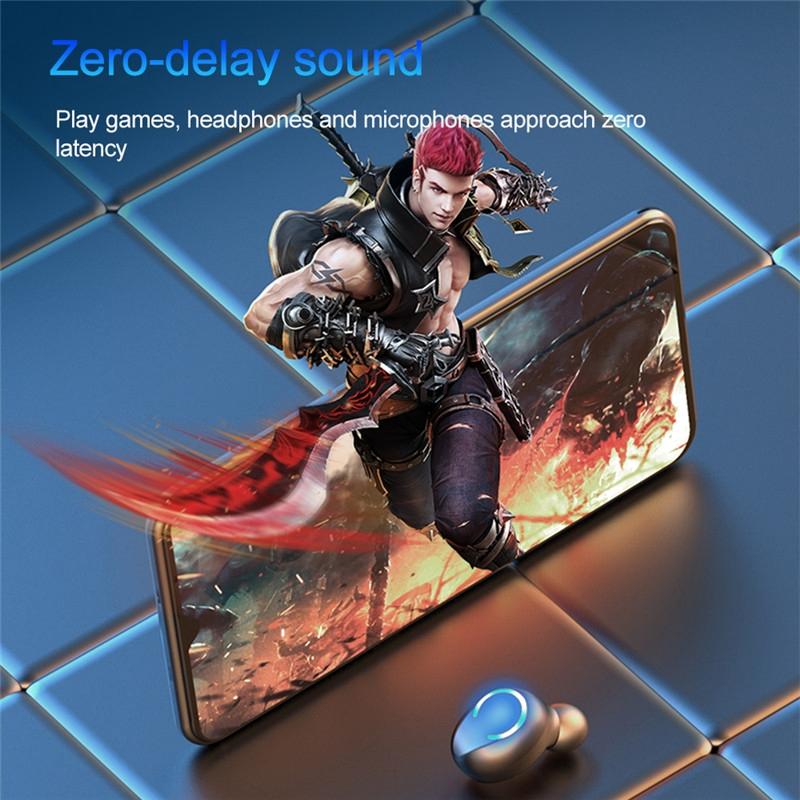 Wireless Noise-cancelling Earbuds with Charging Case - Dark Blue 14