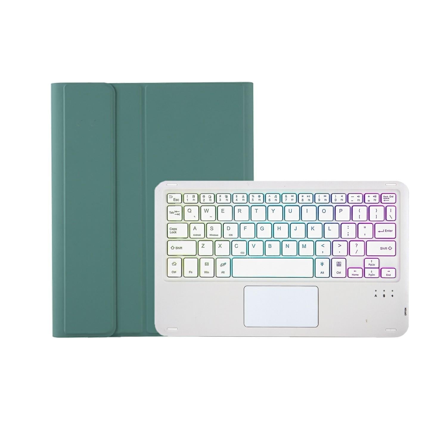 2022 Ipad 10.9 Lambskin Keyboard Case With Backlight & Pen Slot - Dark Blue 7