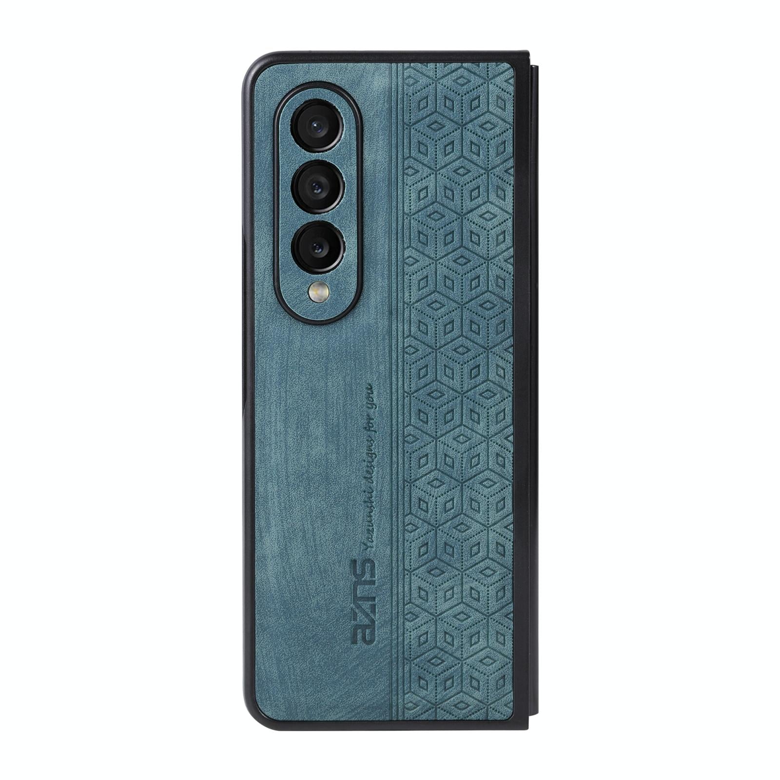 For Samsung Galaxy z Fold4 5G Embossed 3d Skin Texture Phone Case - Sleek Design - Purple 3