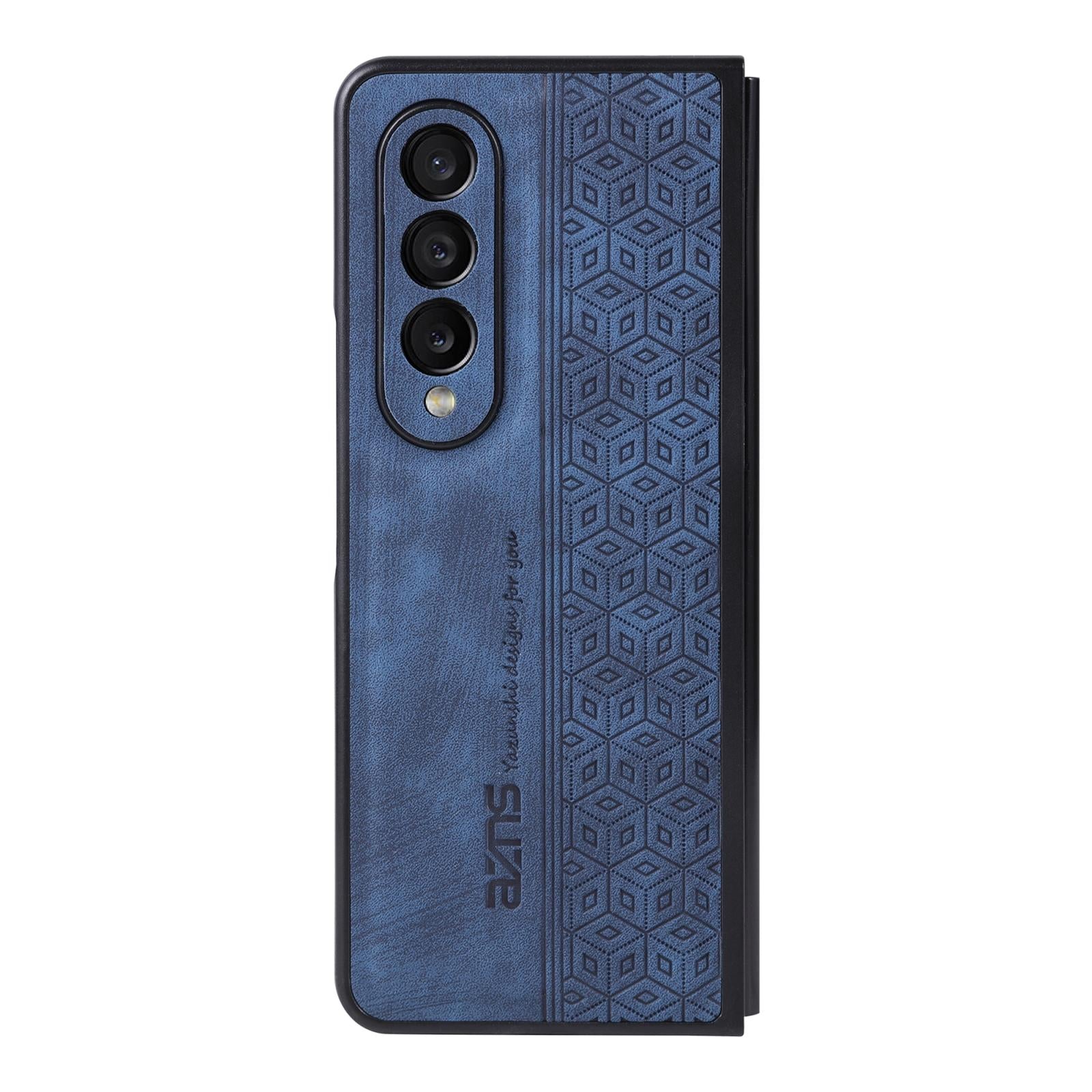 For Samsung Galaxy z Fold4 5G Embossed 3d Skin Texture Phone Case - Sleek Design - Purple 11