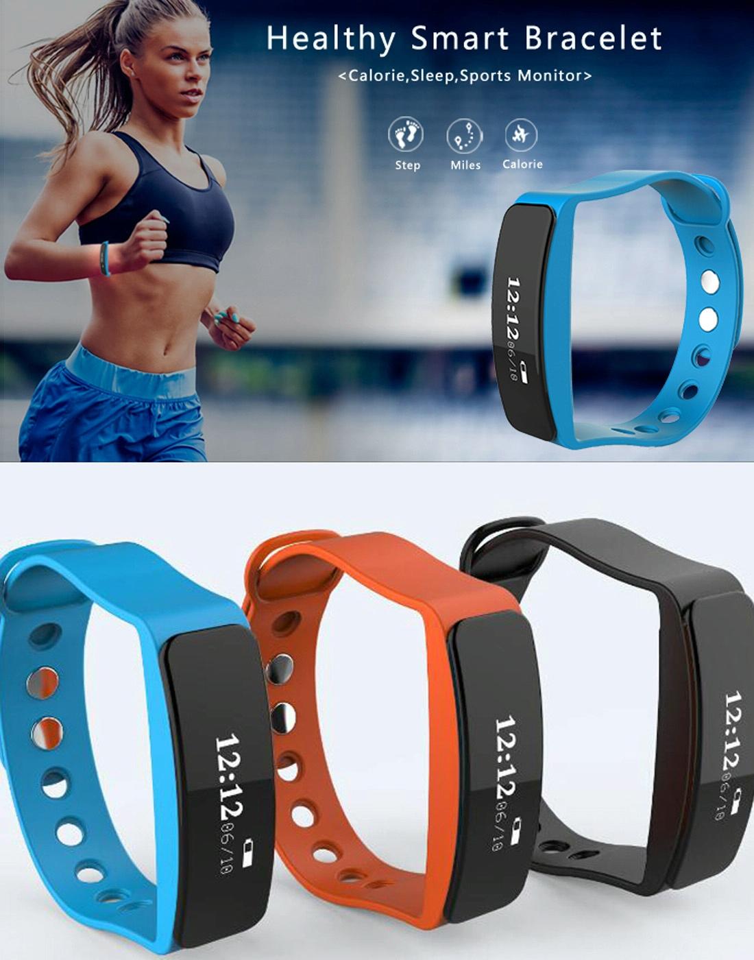 Waterproof Oled Bluetooth Smart Bracelet With Pedometer And Remote Capture For Android / Ios - Orange 8