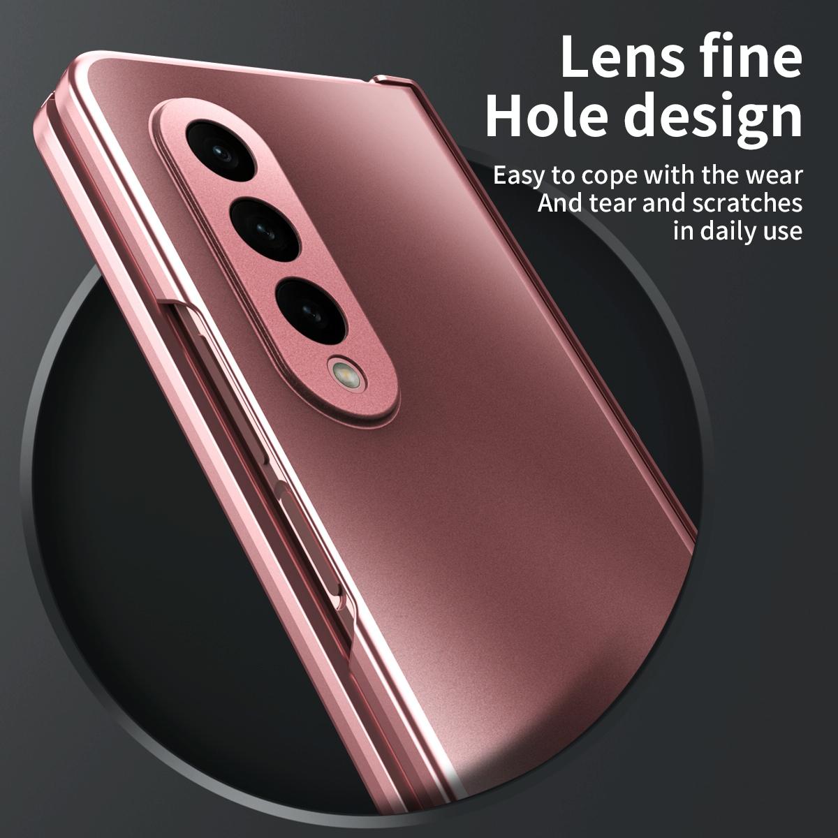 For Samsung Galaxy Z Fold4 5G Foldable Electroplated Case - Black 4