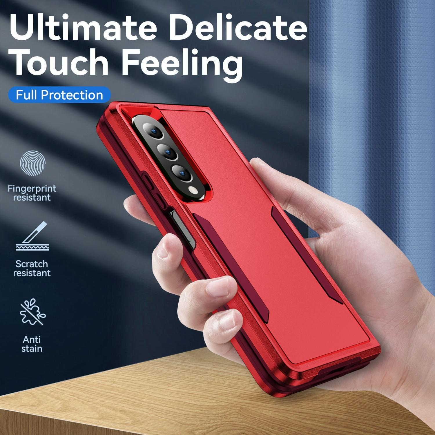 For Samsung Galaxy Z Fold4 5G Shockproof Pc Tpu Case - Blue 5