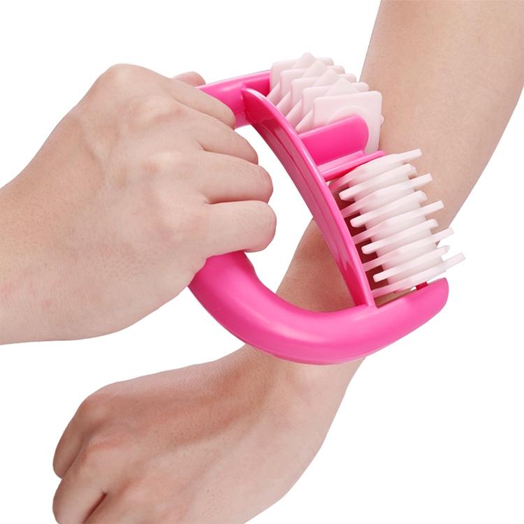 Portable Meridian Massager Compact Roller For Muscle Relief - Rose Red Dot 12