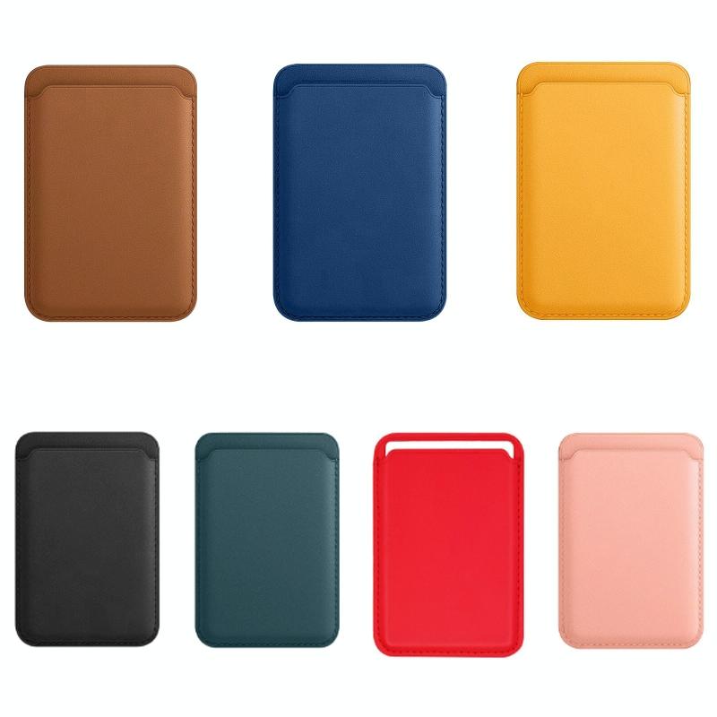 Magsafe Leather Card Case For Iphone Dark Night Green 3