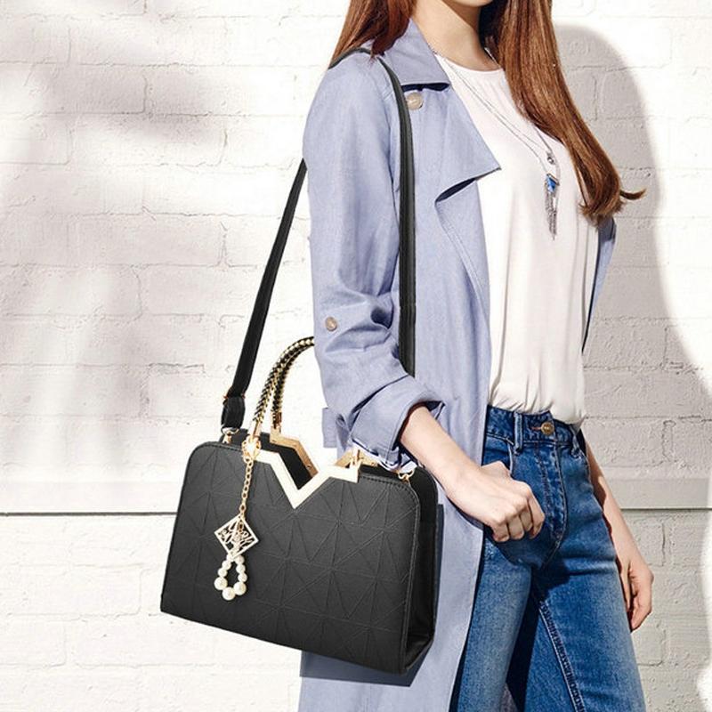 Women Zipper Shoulder Bag with Phone Pocket and Crossbody Strap - Pink 11