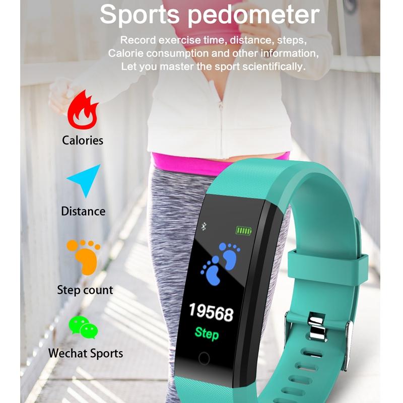 Fitness Tracker With Heart Rate And Blood Pressure Monitoring - Dark Blue 5
