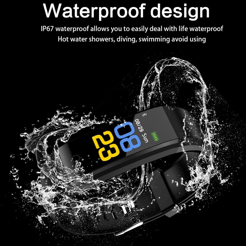 Fitness Tracker With Heart Rate And Blood Pressure Monitoring - Dark Blue 15