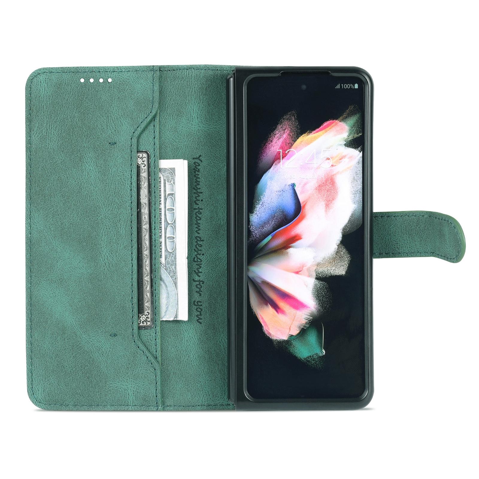 For Samsung Galaxy Z Fold4 5G Horizontal Flip Tpu Phone Case - Coffee 5