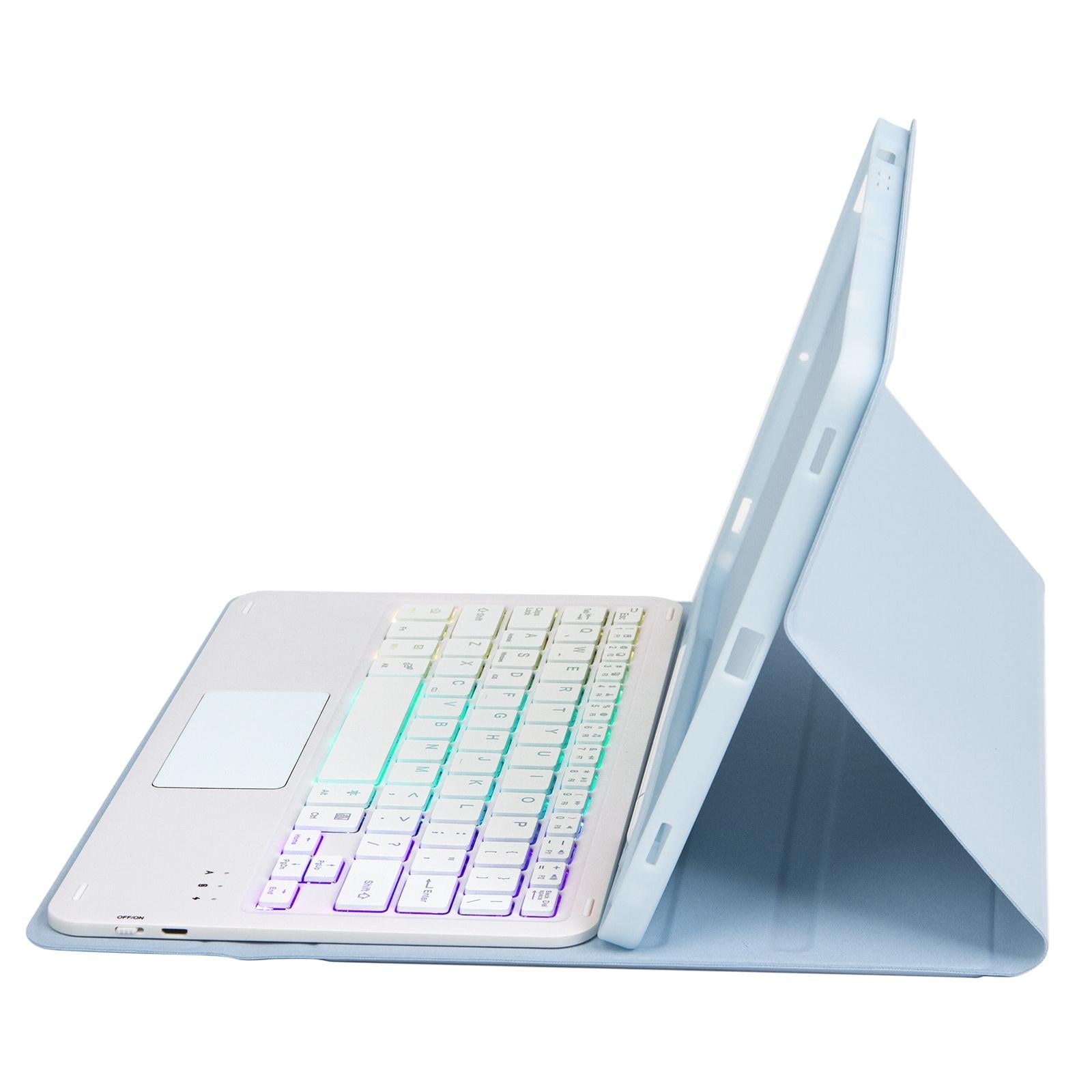 Bluetooth Keyboard Leather Case For Ipad 9.7 2018 & 2017 / Pro 9.7 / Air 2 With Touch Pad & Backlight - Purple 5