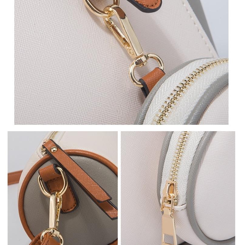 Large Capacity 3-in-1 Fashion Handbag for Women - Brown 8
