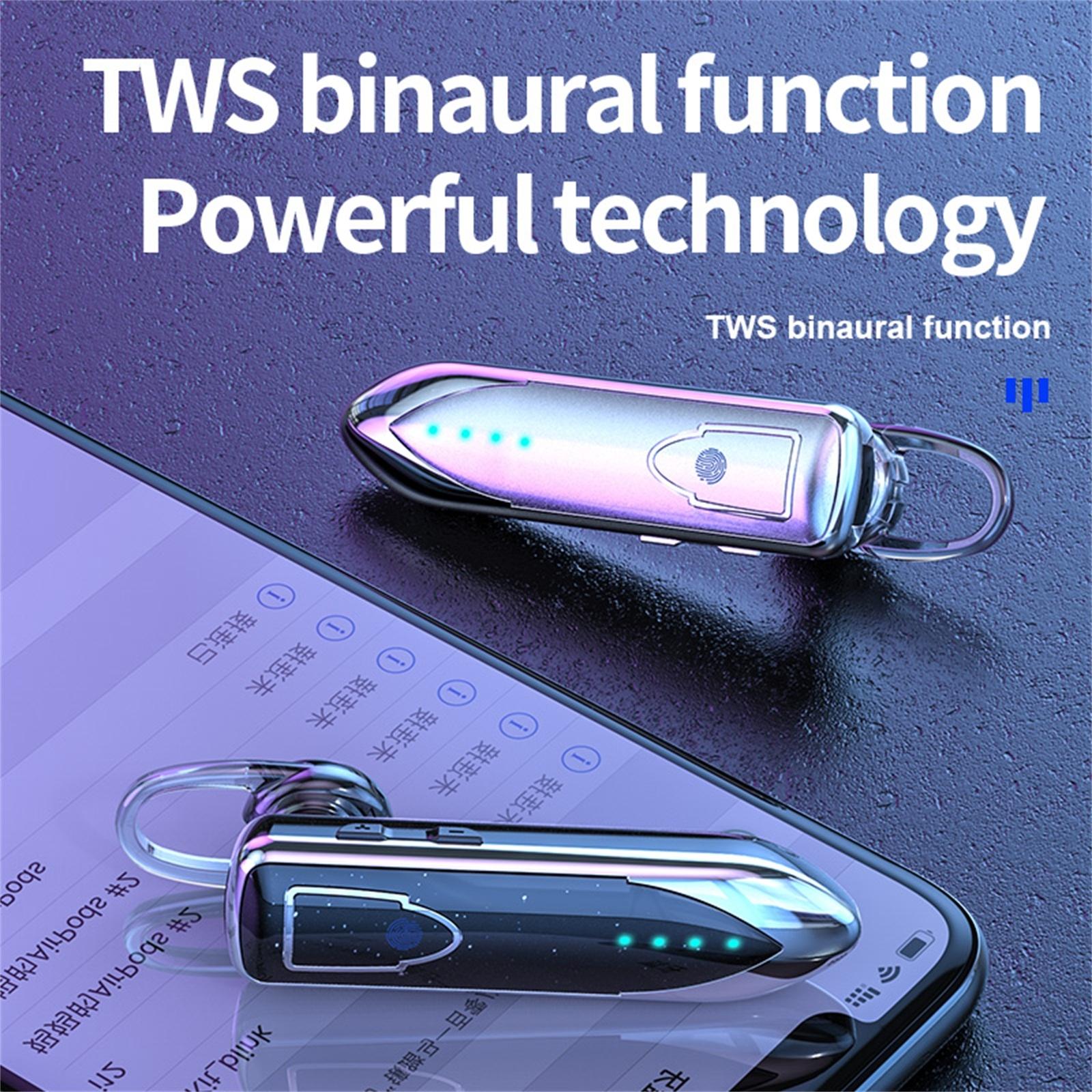Business Style Bluetooth 5.0 Earphone with Touch Switch - Pink 6