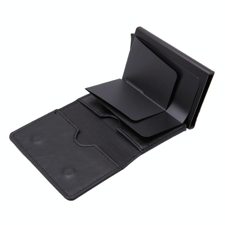 Stainless Steel Rfid Credit Card Holder - Compact Design - Wood Grain Apricot 13