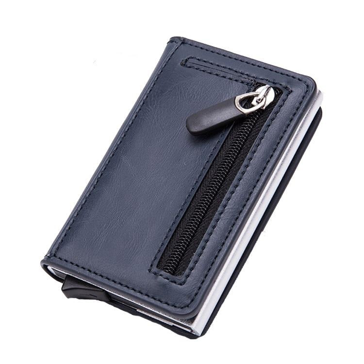 Stainless Steel Rfid Credit Card Holder - Compact Design - Wood Grain Apricot 15