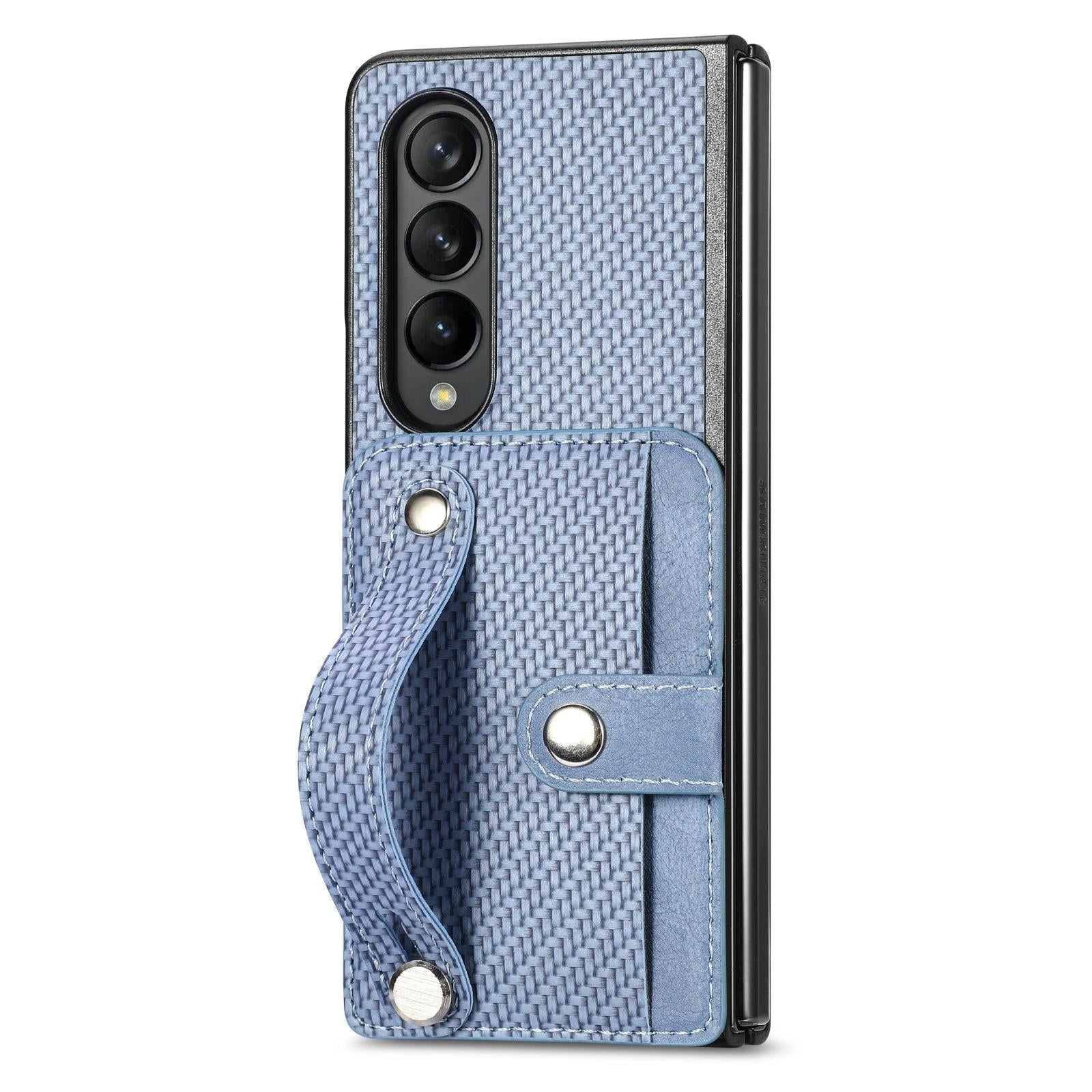 For Samsung Galaxy Z Fold4 5G Wristband Phone Case - Khaki 3