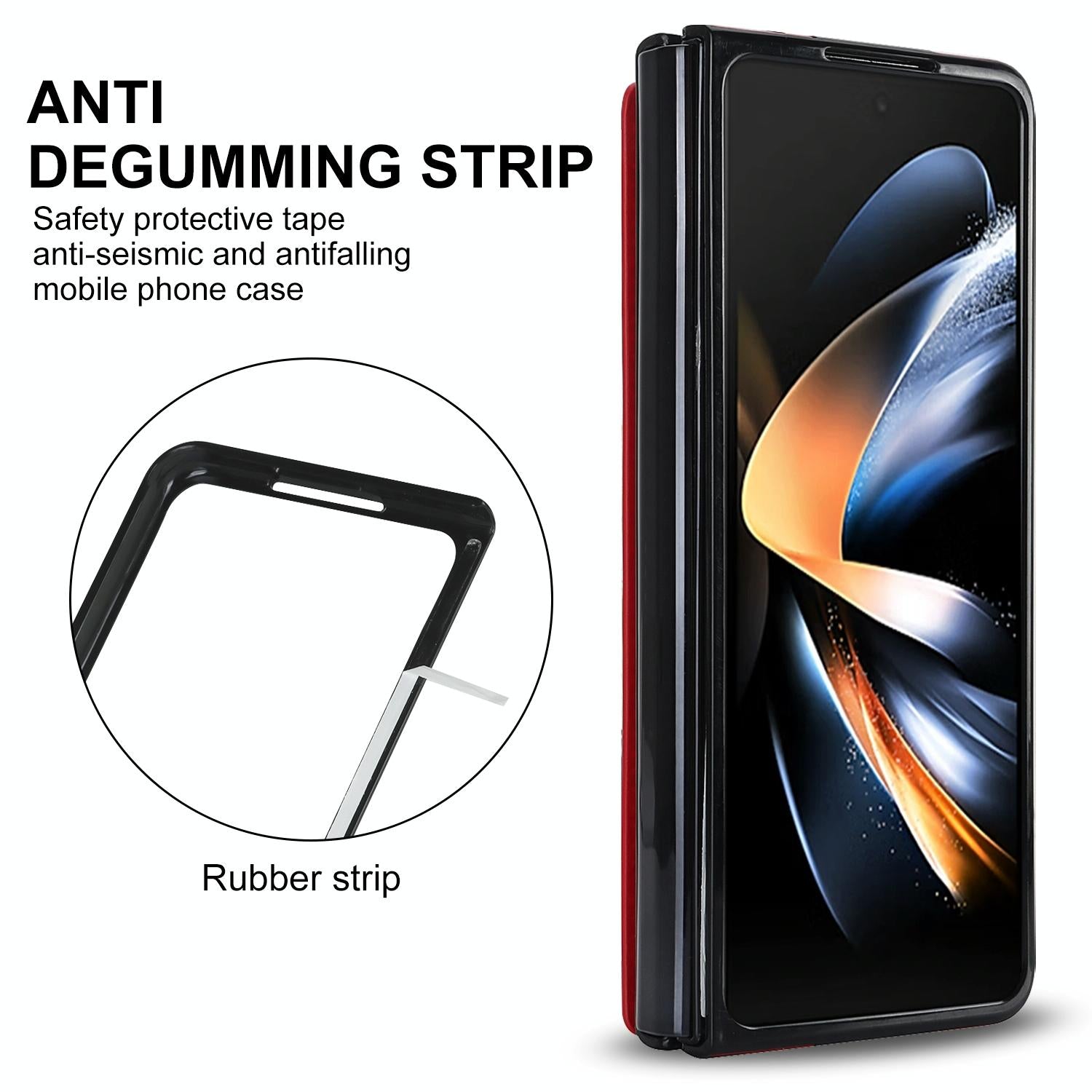For Samsung Galaxy Z Fold4 5G Double Buckle Foldable Phone Case With Pen Slot - Purple 6