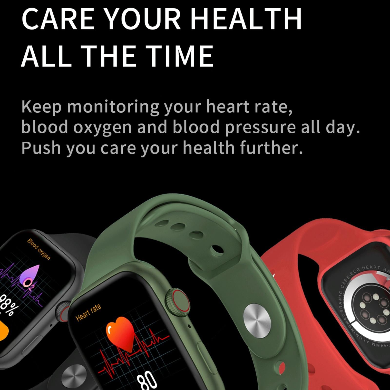 1.75 Inch Tft Screen Smart Watch Support Blood Pressure Monitoring / Sleep Monitoring - Blue 6