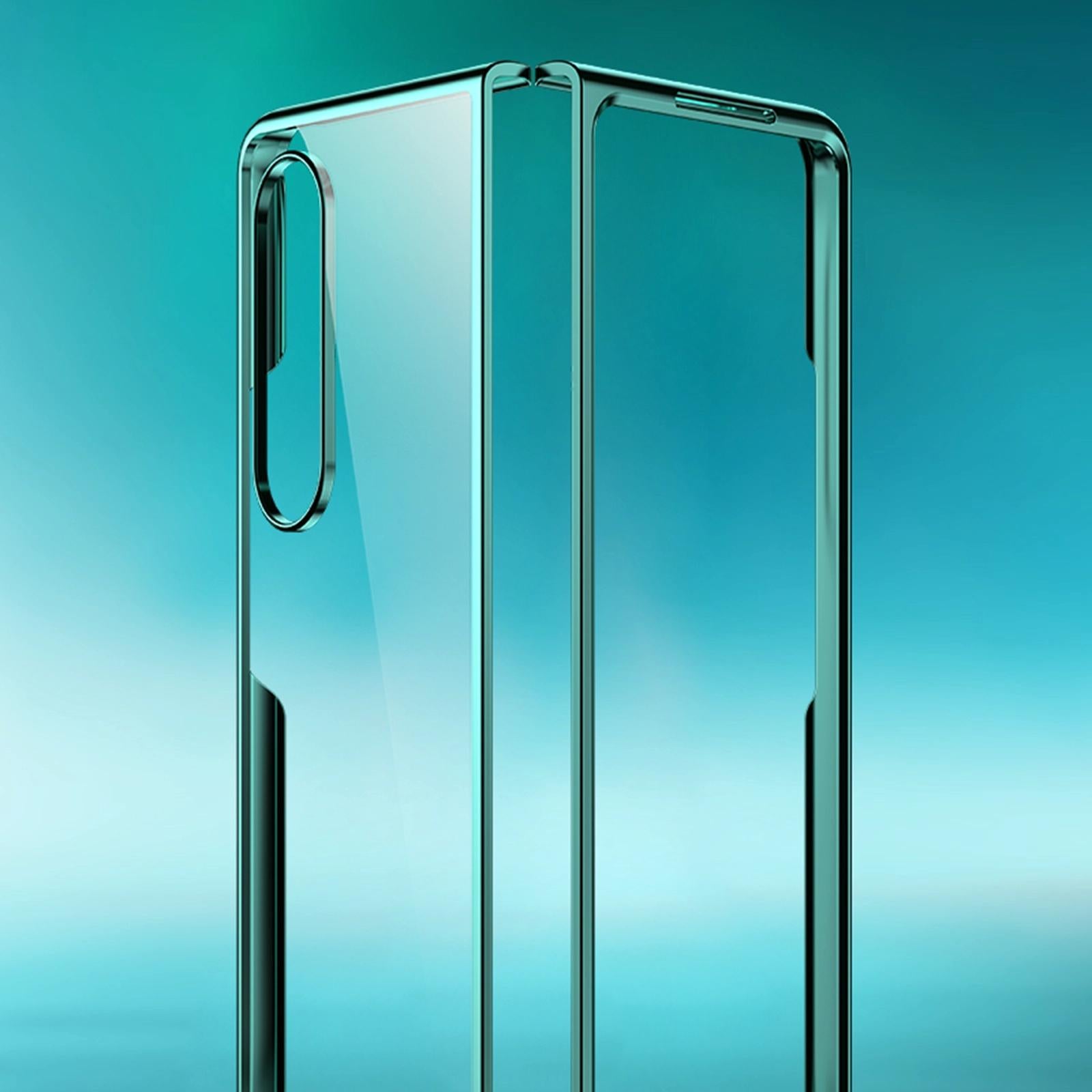 For Samsung Galaxy Z Fold4 5G Shockproof Electroplated Case Samsung Fold 4 - Green 3