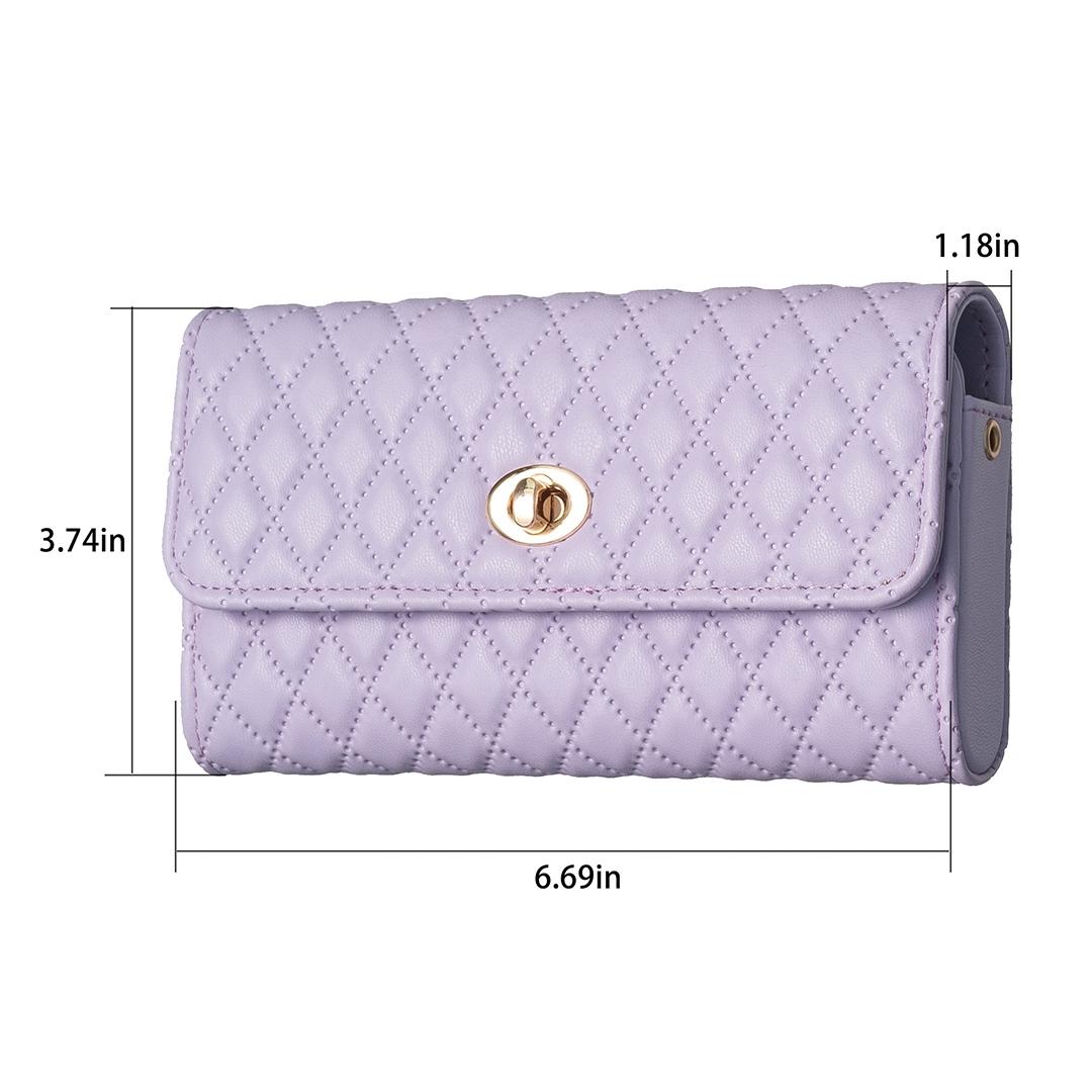 Horizontal Pu Crossbody Shoulder Bag - Pink 3