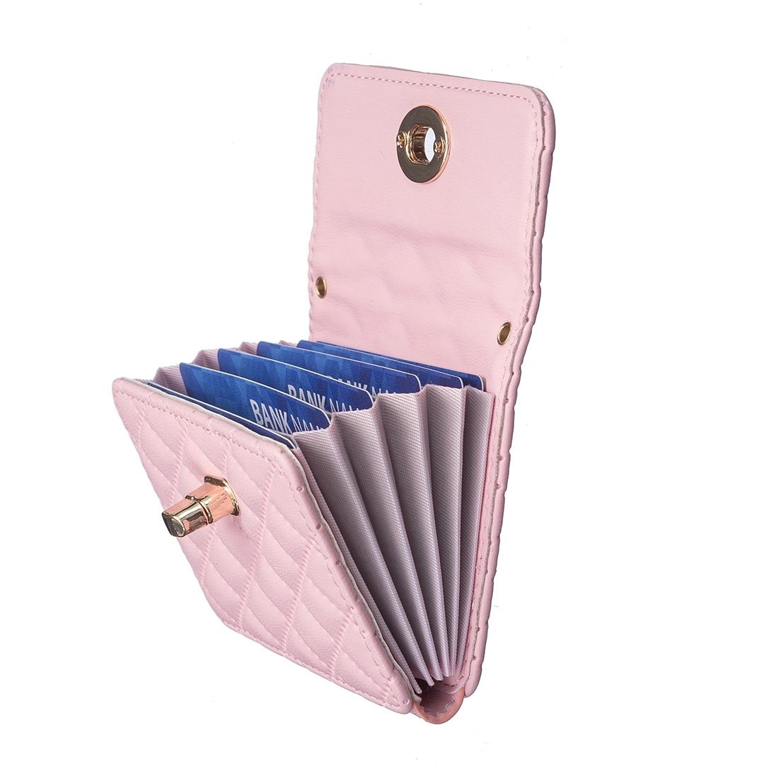 Horizontal Card Bag Mobile Phone Back Sticker With Metal Buckle - Purple 6
