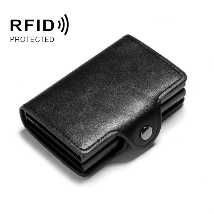 Automatic Pop Up Rfid Metal Card Holder - Brown 13