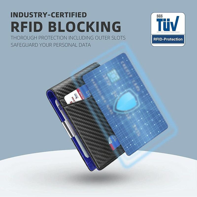 Rfid-protected Leather Credit Card Wallet - Secure & Stylish - Black 3